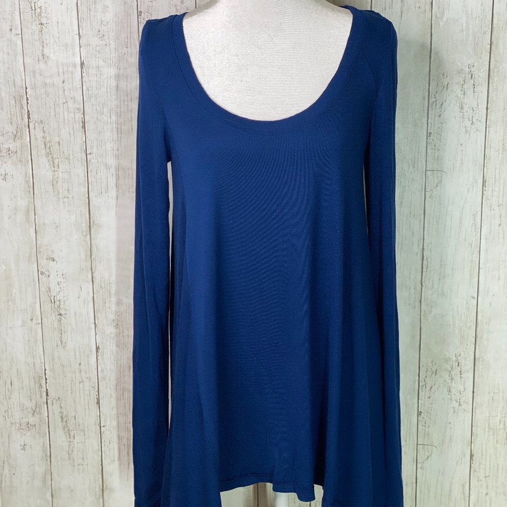 FREE PEOPLE- NWT; Size Medium; Royal blue long sleeved tunic; oversized